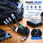 🔌 3-in-1 Fast Charging Braided Cable with Digital Display One Cable. 3 Connectors. Everyday Convenience.