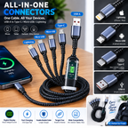 🔌 3-in-1 Fast Charging Braided Cable with Digital Display One Cable. 3 Connectors. Everyday Convenience.